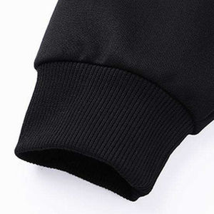 Ensemble de survêtement pour homme, noir uni, à capuche, avec fermeture éclair intégrale, jogging, vêtements de sport décontractés, ensemble deux pièces, vêtements de sport athlétiques - Product Image 5