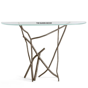 Modern Design Metal <b>Coffee</b> <b>Table</b> Golden Color Console <b>Table</b> with Stone Top Iron Powder Coating Creative Design Indian Supplier - Product Image 3