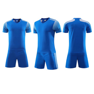 Wholesale Custom Soccer Jersey <b>Set</b> Mens Football Uniform Breathable Quick Dry 100% Polyester V Neck Short Sleeve Team Sportswear - Product Image 6
