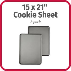 Everyday Nonstick 13 X 9 Carbon Steel Baking Sheet Set 3 Pack-Standard-Sized Cooking Pans <b>Bakeware</b> for Baking Pastry Tools - Product Image 2