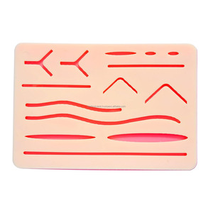 Medical Silicone Suture Training <b>Pad</b> 14 Realistic Pre-Cut Wounds Reusable Surgical Practice Model for <b>Nursing</b> Students - Product Image 4