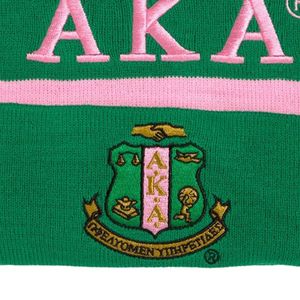 Women Pink Green Pom Pom Beanie <b>Hat</b> Embroidered Letter Design Warm Knit Winter <b>Cap</b> Casual Fashion Accessory Outdoor Wear Stylish - Product Image 5
