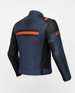 แจ็คเก็ตมอเตอร์ไซค์หนังคุณภาพสูง กันน้ำ กันลม สำหรับทุกเพศ ออกแบบพิเศษ ดีไซน์สปอร์ต ป้องกันการกระแทก เหมาะสำหรับนักขี่ในฤดูหนาว รับสั่งทำตามแบบ - Product Image 3