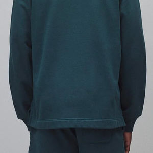 Sudadera para Hombre con Cuello Camisero y Cierre de Botones, Diseño de Color Sólido, Mangas Largas con Hombros Caídos, Costuras de Alta Calidad - Product Image 6