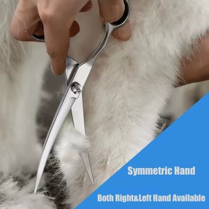Tijeras de Peluquería Canina con Punta Redonda de Seguridad, Tijeras de Acero Inoxidable Ambidiestras para Recortar el Pelo de la Cara, Patas y Cuerpo de las Mascotas - Product Image 3
