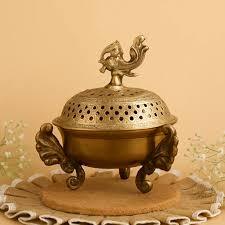 เตาเผาธูปโลบันทองเหลืองทำมือ สำหรับบ้าน วัด พุทธศาสนา และอโรมาเธอราพี - Product Image 6