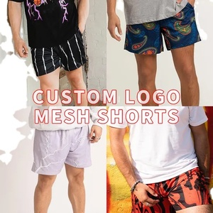 Pantalones Cortos Deportivos de Malla Estampados de Verano de Alta Calidad con Logotipo Personalizado, Costura de 5 Pulgadas, Pantalones Cortos de Baloncesto de Malla de Poliéster Sublimado para Hombre - Product Image 2