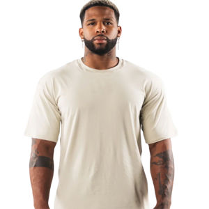 Camiseta Deportiva de Hombre, 100% Algodón, 200 g/m², Cuello Redondo, Cuello Acanalado Grueso, Talla Grande, Transpirable, Anti-Pilling - Product Image 1