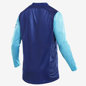 เสื้อจักรยานแขนยาว 100% โพลีเอสเตอร์ สีน้ำเงินและสีเขียวอมฟ้า ระบายอากาศได้ดี เสื้อผ้าสำหรับปั่นจักรยานผู้ชาย ชุดปั่นจักรยานสำหรับฤดูร้อน - Product Image 3