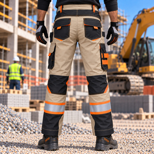TwillSports Men's High Visibility Reflective <b>Cargo</b> Work Pants Safety <b>Trousers</b> for Construction Industrial <b>Workers</b> - Product Image 3