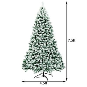 Albero di Natale Artificiale Premium Innevato da 2,3 Metri Pre-Illuminato con 550 Luci, Pieghevole per Facile Montaggio - Product Image 5
