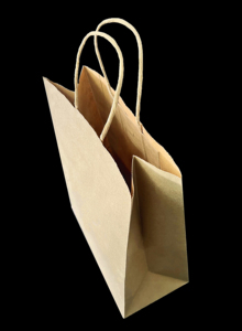 Venta al por mayor compras para llevar palomitas de maíz pan comida cera logotipo impreso personalizado mango Blanco marrón bolsa de papel Kraft - Product Image 3