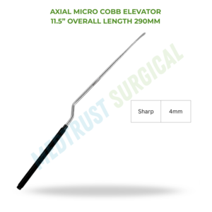 Élévateur micro-axial Cobb 11,5 pouces 290 mm, instrument chirurgical pour la chirurgie de la colonne vertébrale, outil d'élevation périostale - Product Image 2