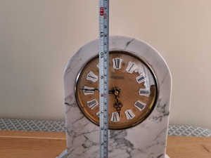 The CRAFT EXIM Luxury Natural Marble Quartz <b>Art</b> <b>Deco</b> Desk <b>Clock</b> Premium Handcrafted Home Office Decor - Product Image 3