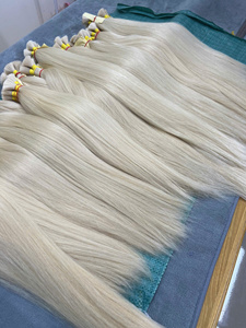 ผมต่อเวียดนามแท้ 100% เกรด 12A คุณภาพสูง แบบตรง # ผู้จำหน่ายผมแท้ 100% สี 613 แบบไม่ผ่านการแปรรูป - Product Image 5