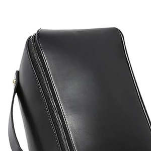 Pochette de voyage en cuir véritable, grande capacité, réutilisable, organiseur d'accessoires, trousse de beauté à fermeture éclair, sacs cosmétiques pour femmes, trousse à maquillage - Product Image 6