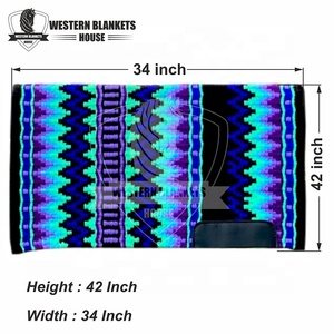 Venta al por mayor Heavy Show Saddle Pads para montar a caballo Exclusivo Ranch Pads en estilo occidental American Merino Wool Western Tack - Product Image 2