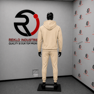 Conjunto Deportivo para Hombre, Color Beige, Sudadera con Capucha y Cierre Completo, Pantalones Jogger, Color Sólido, Ropa Casual, Transpirable, de Algodón, para Otoño - Product Image 4