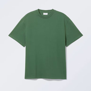 เสื้อยืดคอกลมแขนสั้นทรงโอเวอร์ไซส์ผ้าฝ้ายสำหรับผู้ชาย เสื้อยืดเปล่าสำหรับสกรีนโลโก้ เสื้อยืดขายส่ง - Product Image 1