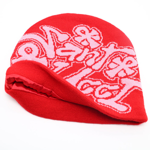 Fabricante de Gorros Personalizados, Gorros Y2K sin Dobladillo, Gorro de Invierno Cálido, Gorros de Punto Jacquard, Gorro con Forro de Seda y Satén - Product Image 4