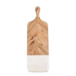Planches à découper rondes en bois avec poignée, finition naturelle, ensemble de planches à découper pour la cuisine - Product Image 6