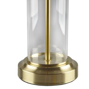 Set di 2 Lampade da Tavolo Cilindriche in Vetro Trasparente, Elegante Illuminazione per Arredamento Casa - Product Image 5