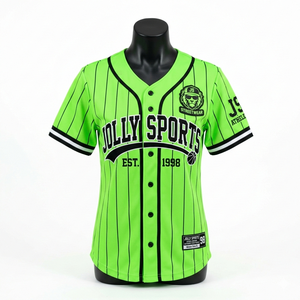 Maillot de baseball pour femmes, 180 GSM, mélange de polyester et de coton, gris foncé, noir, blanc, impression personnalisée du logo, maillot de baseball en coton pour femmes - Product Image 4