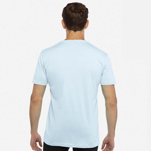 T-shirt col en V pour homme For Level Style, 100 % coton, personnalisable, grandes tailles, couleur unie, manches courtes, écologique - Product Image 2