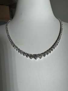 Collar de tenis de moissanita con corte brillante, plata 925 con baño de rodio, engaste de garras, estilo hip hop, para mujer, compromiso, boda, fiesta - Product Image 4