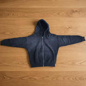 Men's <b>Black</b> <b>Zip</b>-Up <b>Hoodie</b> BoxyFit Fleece <b>Hoodie</b> with Sunfade Washed effect with Metal Zipper <b>Hoodie</b> for Winters - Product Image 4