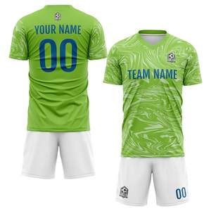 Uniformes de football pour adultes, hommes, impression numérique personnalisée, maillot de football OEM, séchage rapide, vêtements de sport pour club, 100% polyester - Product Image 1