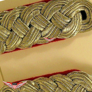 KEW Vintage Embroidered <b>Braided</b> Epaulettes Beige Fabric Luxury Garment <b>Accessory</b> Durable Customizable Eco-Friendly Shoulder - Product Image 2