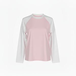 Camisetas de Béisbol Raglán Personalizadas para Mujer, Cuello Redondo Informal, Manga Larga, Dobladillo Curvo, Camiseta de Manga Larga, Top Personalizado con Cuello Redondo - Product Image 6