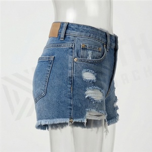 Shorts de Mezclilla Casuales de Cintura Alta para Mujer, Transpirables, a la Moda, de Verano, con Tela Suave y Duradera, Color Personalizado - Product Image 3