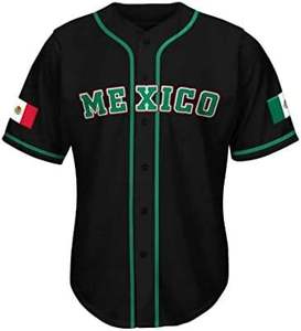 Customized Printed Breathable Mexico <b>Baseball</b> Jersey Shirts Quick Dry Unisex Summer - Product Image 1