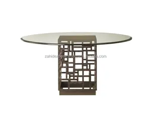 Sculptural Aluminium Coffee <b>Table</b> with Wood Top Modern Artistic Designer Living Room Furniture Home Decor - Product Image 2