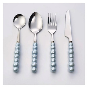 <b>Rose</b> Gold And <b>Black</b> Stainless Steel Cutlery Set Modern PVD Coated Flatware Dor Wedding Hotel And Restaurant Tableware - Product Image 4