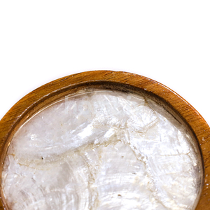 Sous-verre décoratif en bois de teck, petit modèle, rond, pour la maison, le bar, le café, sous-verre pour boissons, décoration naturelle faite à la main - Product Image 3