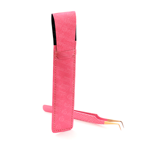Wholesale Stainless Steel Eyelash Extension Tweezers Color Pink Tip Gold Pouch Packing Hand Tested Grafting Tool - Product Image 3