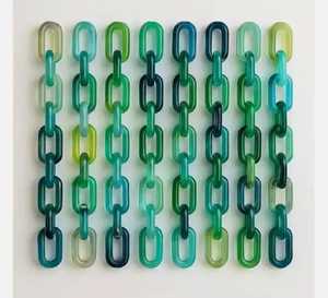 Escultura Artística de Resina, Decoración Circular en Forma Irregular, Color Ámbar Púrpura Transparente, para Coleccionables de Arte - Product Image 5