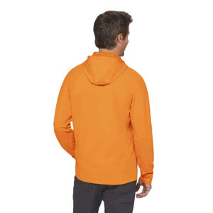Sweat-shirt à capuche épais pour homme, orange, avec logo personnalisé, coupe oversize et carrée, style streetwear, fabrication OEM/ODM, marque privée - Product Image 4
