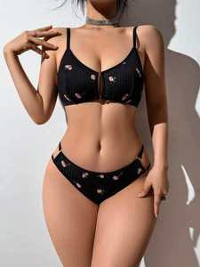Cheetah Print Plus Size Bikini Set Wild Luxe Pattern Fierce Jungle Style Swimwear Quick Dry Front Bold Exotic Two-Piece Design - Product Image 3