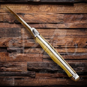 Couteau de chasse et de camping artisanal de 10 pouces, à lame pointue, manche en micarta, acier D2, couteau utilitaire OEM EDC avec étui en cuir - Product Image 5