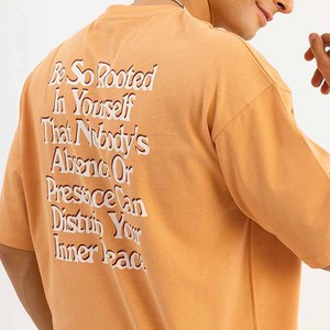 Camiseta de Punto de Alta Calidad de Secado Rápido Estilo Inglés, Marca Personalizada, Color Sólido, Corte Holgado, Talla Grande, Personalizable - Product Image 5