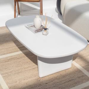 Table basse en micro-béton blanc cassé Vandana Astra Orion pour les espaces de vie modernes - Product Image 3