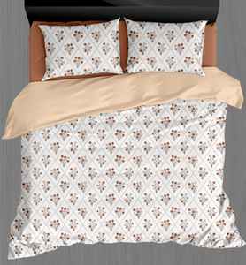 Parure de lit de luxe imprimée en microfibre 400TC pour lit Queen Size – Drap plat, drap-housse, 2 taies d'oreiller – Anti-plis, idéale pour hôpitaux et hôtels - Product Image 1