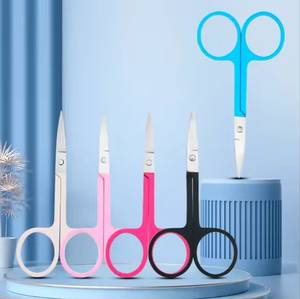Blue Plastic Handle Stainless Steel Manicure <b>Scissors</b> With Sharp Straight Blade <b>For</b> <b>Nail</b> Care Adults Beauty Tools - Product Image 4