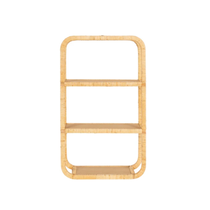 Étagère murale rectangulaire en rotin naturel, étagères murales pour salon bohème, chambre à coucher, salle de bain, entrée - Product Image 2