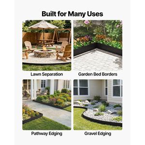 Bordatura Paesaggistica in Acciaio Zincato 40 ft x 6 in, Strisce Metalliche Pieghevoli Facili da Installare per Paesaggistica e Decking - Product Image 6