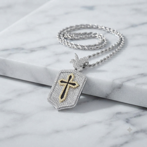 925 Silver Gold Plated Custom Jesus <b>Cross</b> Pendant Necklace Moissanite Christian Religious Hiphop Unisex Fine Pendants <b>Charm</b> - Product Image 3